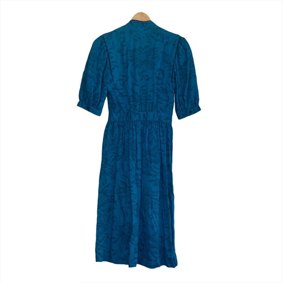 Vintage Floral Short Sleeve Wrap Dress Robbie Bee - Picture 12 of 12